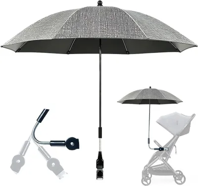 Image de Parapluie pour poussette, 82 cm, protection solaire, UPF50+, imperméable, pour poussettes