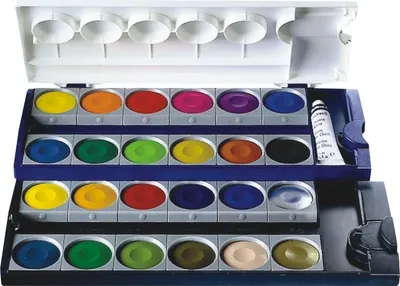Produktbild von Deckfarbkasten 24 Farben Packung mit 5 Stück