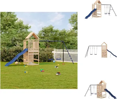 Produktbild von vidaXL Spielturm Massivholz Kiefer -  Schaukeln & Spieltürme