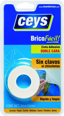 Imagen del producto de Cinta adhesiva de doble cara Ceys Hobbyceys, 2 m x 15 mm