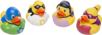 Zdjęcie produktu dla Kaczki Zestaw 4 szt., Superbohaterowie, do Wanny, Basenu, Imprez