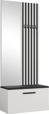 Produktbild von Masseno Garderobe-Set MODULO 120,6/204/40 cm Modern Garderobenschrank Weiß