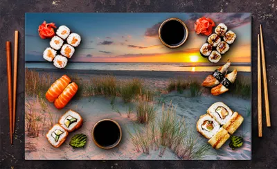 Obrázok produktu pre Sklenený ochranný kryt na varnú dosku 80x52 Beach