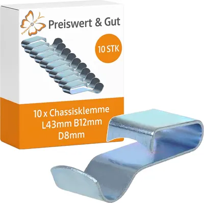 Produktbild von 10 x Kabelklemmen & Klemmschellen – 43 mm Länge. 12 cm Breite für Kabel bis 8 mm – ideal für Fahrzeuge, Camping