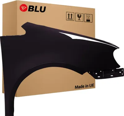 Zdjęcie produktu dla BLU Błotnik Premium pasujący do VW Volkswagen Touran 1T1 LC9X Prawy Czarny TiefSchwarz | 2003-2006 | Przedni Przód | Lakierowany | Gotowy do montażu | Ocynk