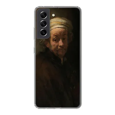 Produktbild von MuchoWow® Handyhülle Schutzhülle Hülle für Samsung Galaxy S21 FE Selbstbildnis als Apostel Paulus - Gemälde von Rembrandt van Rijn Silikon Softcase Handy Hülle - Mobiltelefonhülle