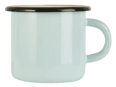 Produktbild von IB Laursen Becher Emaille Blau Tasse Hellblau 400 ml Kaffeebecher