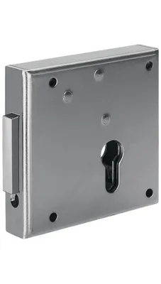 Immagine prodotto di AMF Serratura per cancello a rete 100 DIN destra PZ con montaggio in superficie 65 mm - 12013