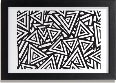 Produktbild von Bild 30x20 MDF-Rahmen, Wandkunst Dreiecke Hintergrund