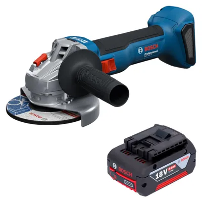 Produktbild von Bosch GWS 18V-8 Professional Akku Winkelschleifer 18 V 125 mm Brushless + 1x Akku 4,0 Ah - ohne Ladegerät
