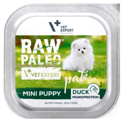 Zdjęcie produktu dla Mokra karma dla psa VetExpert Raw Paleo DUCK Pate Mini Puppy 150g