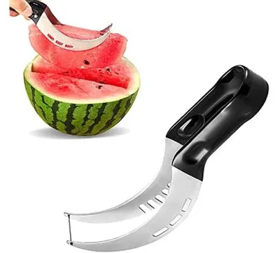 Wassermelonenschneider aus Edelstahl, 24,5 cm, mit Hakenmesser