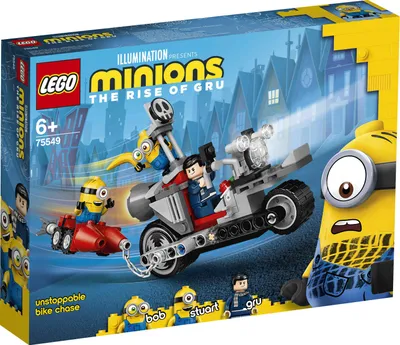 Zdjęcie produktu dla LEGO Minion Minions Unstoppable Bike Chase Toy, Zestaw do budowania, 6 lat(a), Plastik, 136 szt., 225 g