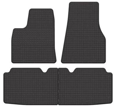 Zdjęcie produktu dla Dywaniki gumowe do Tesla Model S I 2012-2016 (sedan) – 4 szt., czarne, dopasowane – Wielganizator SolidTread