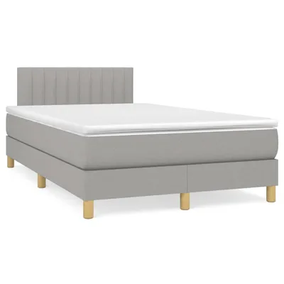 Obrázok produktu pre vidaXL Boxspring posteľ s matracom Light Grey 120x200 cm Látka