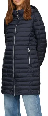 Produktbild von s.Oliver Lange Steppjacke mit abnehmbarer Kapuze