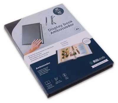Image de livret de présentation rillstab "Ambassadeur" 20 pochettes DIN A4 noir
