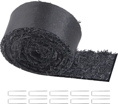 Zdjęcie produktu dla VEVOR gumowa rolka ściółki 18 mm, 3 x 0,11 m, trwała gumowa ścieżka, czarna ściółka ogrodowa, osłona przed chwastami dla roślin, warzyw i kwiatów, bariera ogrodowa