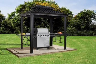 Zdjęcie produktu dla Sojag pawilon Messina BBQ 6x8 antracyt 179 x 292 x 262 cm (dł. x szer. x wys.) aluminium