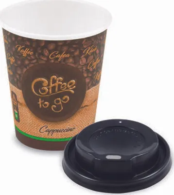 Produktbild von 100x Kaffeebecher M 'Coffee To Go' Cappuccino mit Trinkdeckel 250ml 280ml
