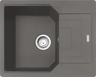 Imagen del producto de Fregadero FRANKE modelo URBAN UBG 611-62 en color gris piedra, con sistema de control rotatorio, de acero inoxidable / Medidas de corte: 600 x 480 mm, radio R15 / Fregadero de granito