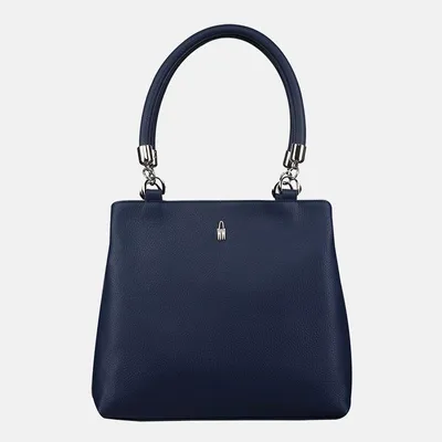 Produktbild von ENRICA - Marineblaue Lederhandtasche
