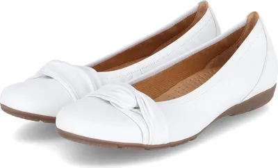 Produktbild von Gabor Damen Ballerinas Weiß Glattleder Größe: 61/2