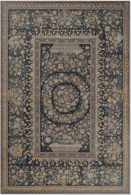 Produktbild von Dekoratives Pflanzenmuster in einem alten Stil – Vinylteppich – 60x90 cm – Indoor Teppich – Flur – Pflegeleicht – Modern