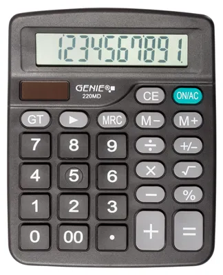 Immagine prodotto di Calcolatrice Genie 220 MD Desktop Basic Nero
