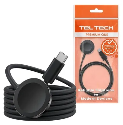Produktbild von Teltech Smartwatch-Ladegerät für Samsung induktiv 2,5W USB-C schwarz