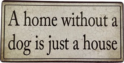 Produktbild von Kühlschrankmagnet im Antik Look - A home without a dog is just a house - Magnet