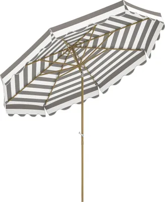 Produktbild von Terrassen-Sonnenschirm - Gartenschirm - Ø 268 cm - Neigbar - Für Außenbereich - Grau/Weiß