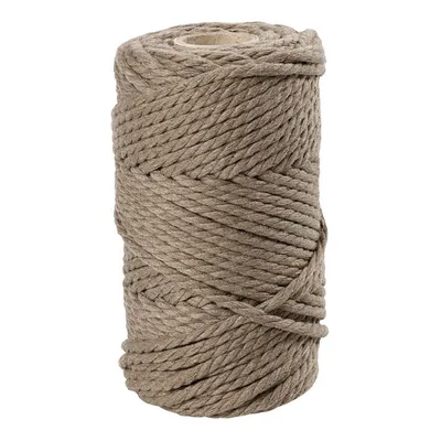 Produktbild von Sznurek do makramy, jasnobrązowy, L 55 m, D 4 mm, 330 g/ 1 rolka
