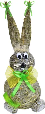 Produktbild von Strohkaninchen grün 43x18 cm