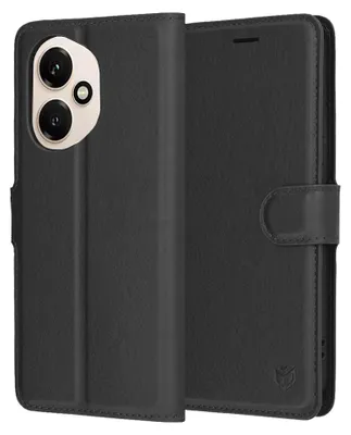 Obrázok produktu pre Techsuit – Leather Folio knižkové puzdro na Honor 400 – čierne
