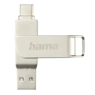 Obrázok produktu pre hama USB 3.0 / 3.1 pamäťová karta "C-Rotate Pro" 32 GB strieborná
