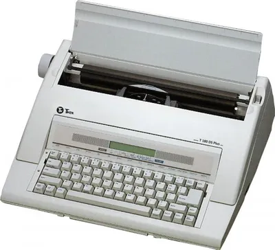 Produktbild von TWEN Schreibmaschine T 180DS Plus 583 mit Display portable weiß