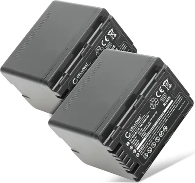 Produktbild von subtel 2x Akku für Kamera Kompatibel mit Panasonic HC-VX870, HDC-SD40, HDC-TM60, VW-VBK180 - (3400mAh, 3.7V)