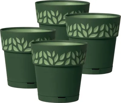 Produktbild von Set: 4 x Pflanztöpfe "CLOE" M mit integrierten Wasserspeicher, Maße: 20x20 cm, Farbe: Grün