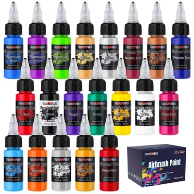 Immagine prodotto di Solidchoice - Set di colori per aerografo con 20 colori, ideale per modellismo