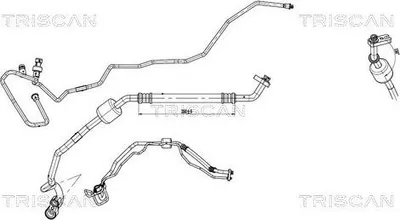 Produktbild von TRISCAN Hochdruckleitung und Niederdruckleitung Klimaanlage 9010 24014 für OPEL Corsa D Schrägheck (S07)