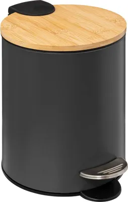 Produktbild von 5Five Treteimer - dunkelgrau - Metall - 3 L - 24 cm