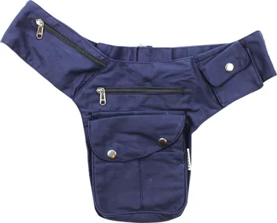 Produktbild von Premium Gürteltasche - Buddy - blau - silberfarben - Bauchtasche - Hüfttasche