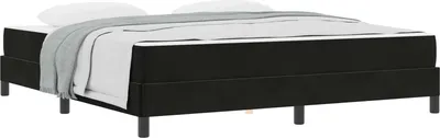 Produktbild von Boxspringbett mit Matratze Schwarz 180 x 200 cm Stoff