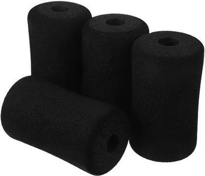 Productafbeelding van Unyqoos® 4-delige set zachte schuimrubberen voetsteunen – comfort- en beschermingspads voor fitnessapparatuur, halterbank, beenextensieapparaat en buikspieroefening