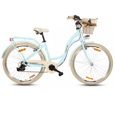 Produktbild von Goetze Citybike Mood ALU 28 Zoll 7 Gang Tiefeinsteiger Retro Damenfahrrad mit Korb