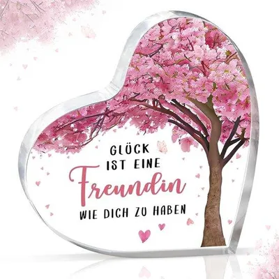 Immagine prodotto di Figurina decorativa in acrilico a forma di cuore, simbolo di amicizia e gratitudine