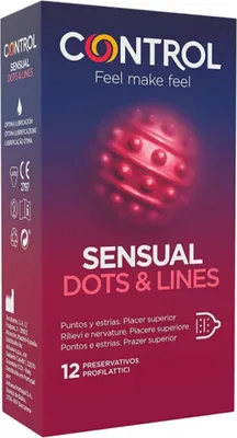 Image de Control - Points & Lignes Sensuels Points Et Marques D'étirement 12 Unités