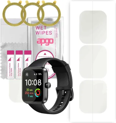 Produktbild von apgo 3 Stück Schutzfolie, Matt, kompatibel mit Aeac ID207  Smartwatch, Hydrogel Displayschutzfolie mit Positionierhilfe, Displayfolie, robust und kratzfest