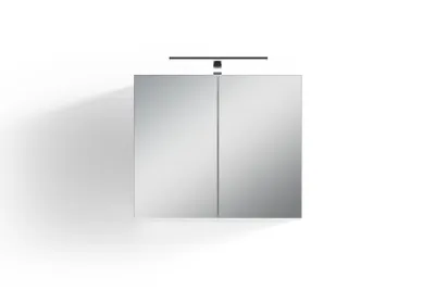 Produktbild von byLIVING Spiegelschrank Spree, Breite 70 cm, mit LED-Beleuchtun, mit Schalter- und Steckdosenbox, Badezimmerschrank mit Spiegeltüren